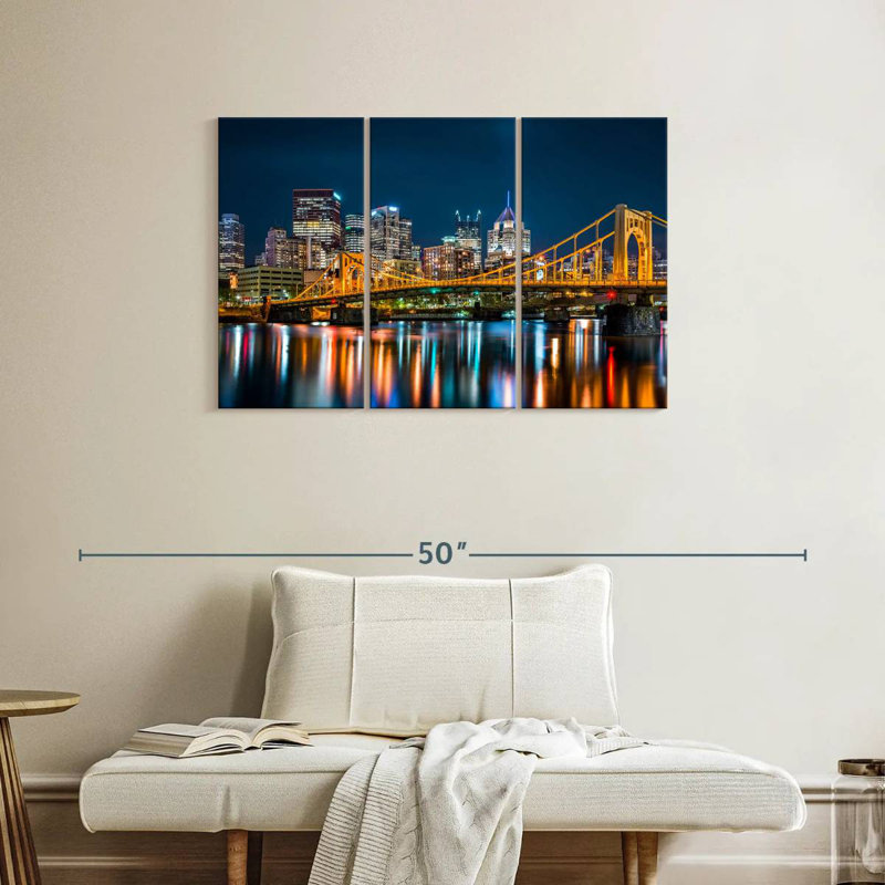 Lilie Rachel Carson Bridge At Night, 24" H x 38" W
