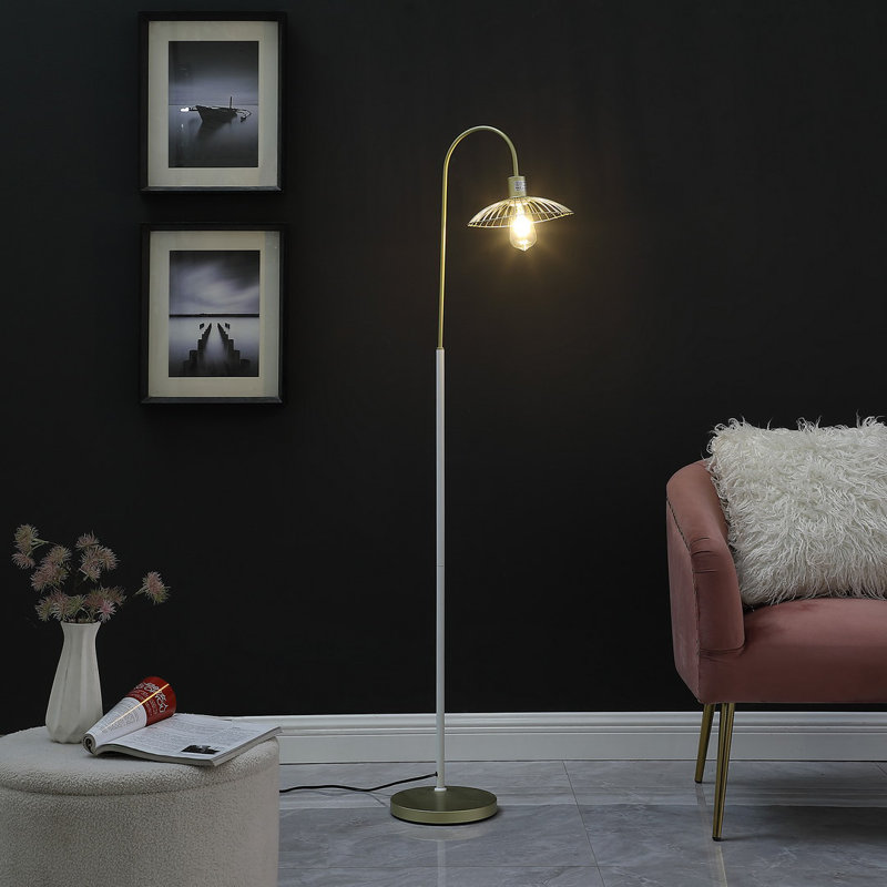 Industrial Farm Pendant Cage Floor Lamp