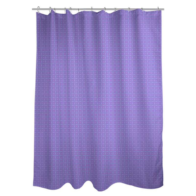 Rideau de douche simple Katelyn Elizabeth, Mauve / Bleu
