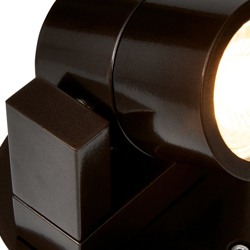 Bronze 4-Inch Adjustable LED Outdoor Wall Spotlight