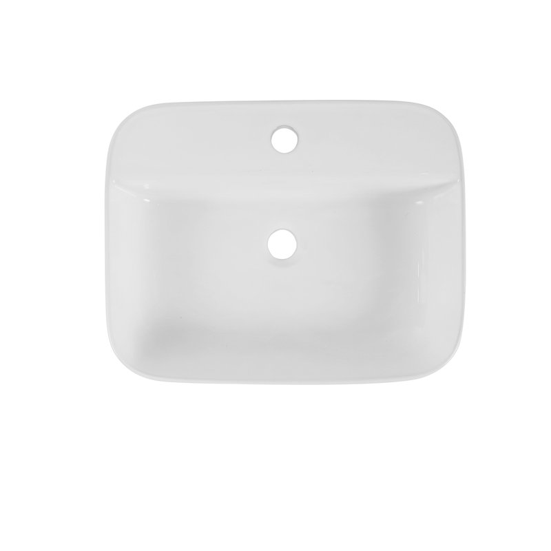 Bathroom Countertop Ceramic Basin - White, With A Smooth And Shiny Surface White Wash Suitable For Various Layouts