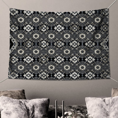 Ornate Floral Motif Wall Tapestry - Floral Wall Decor