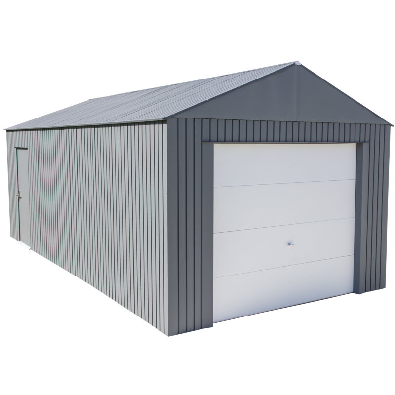 Everest Charcoal Steel Garage Kit with Roll-Up Door