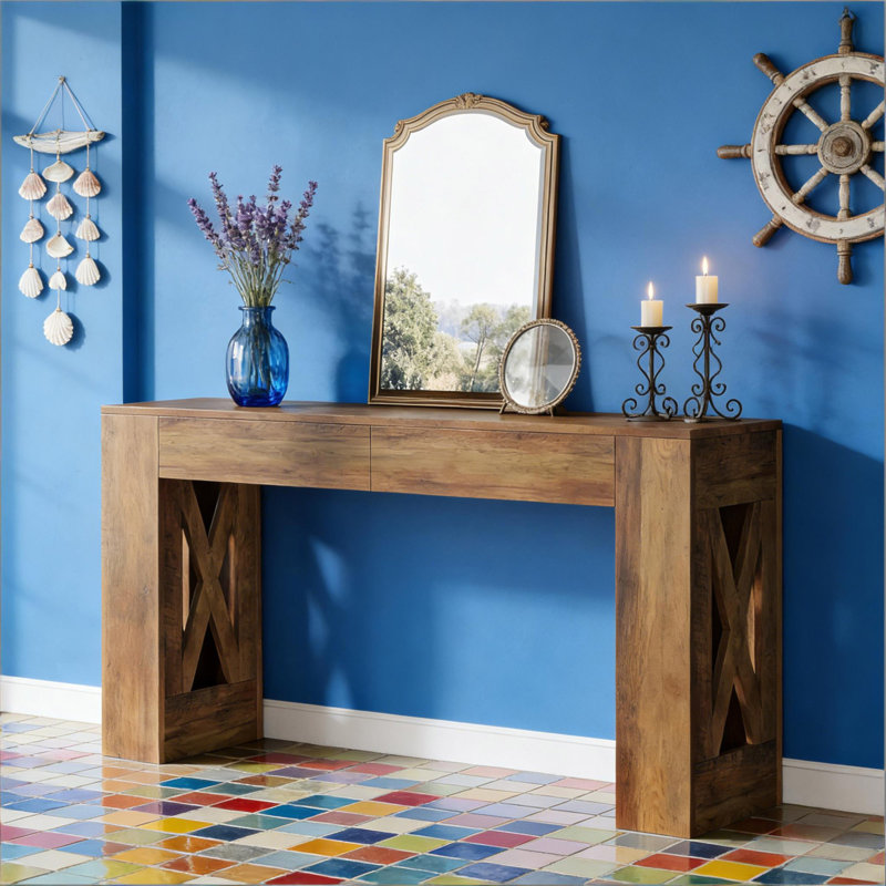 Table d'appoint élégante, console spacieuse, table de canapé