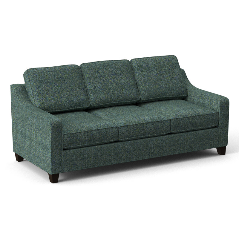Clark 82" Square Arm Sofa Bed Sleeper with Reversible Cushions, Cafelle, Innerspring, Connelly Peacock