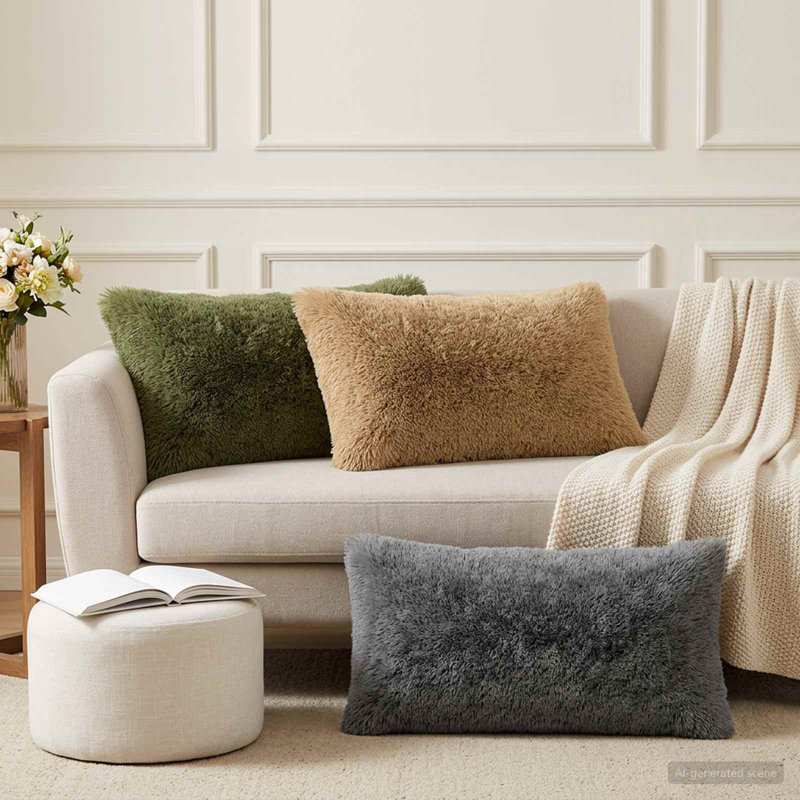 Light Green Cushion, Rectangle 40cm H x 70cm W, Light Green