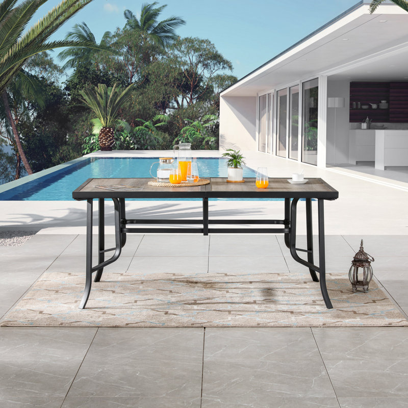 Rusi 6 - Person Metal Dining Table