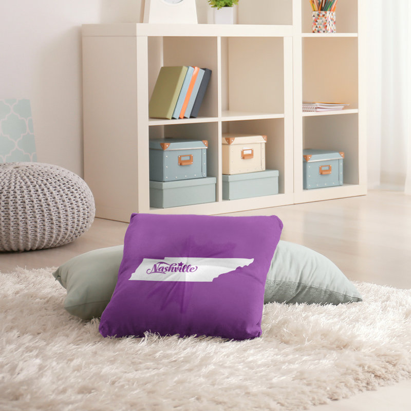 Coussin de sol touffeté nevada, 26 po x 26 po, Violet, Nashville