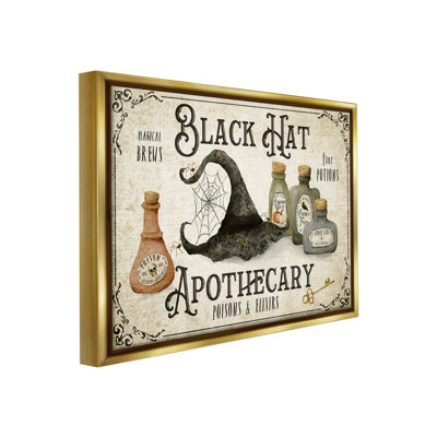 "Vintage Black Hat Apothecary" par Deane Beesley sur toile