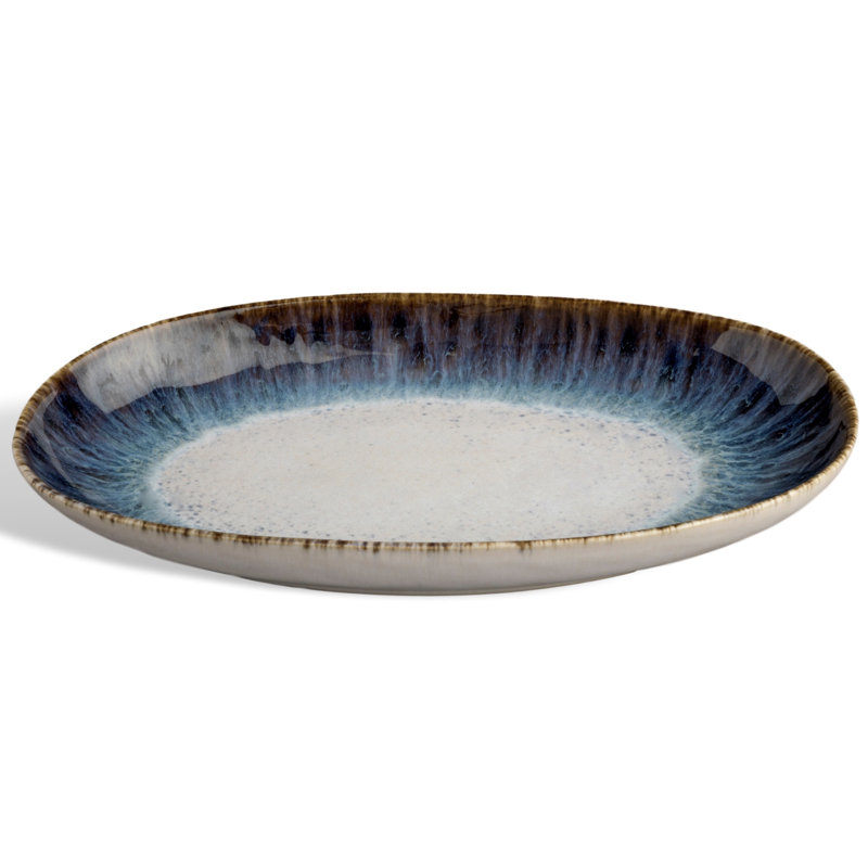 Cypress Grove Stoneware Platter, 1" H x  17" W x 11" L
