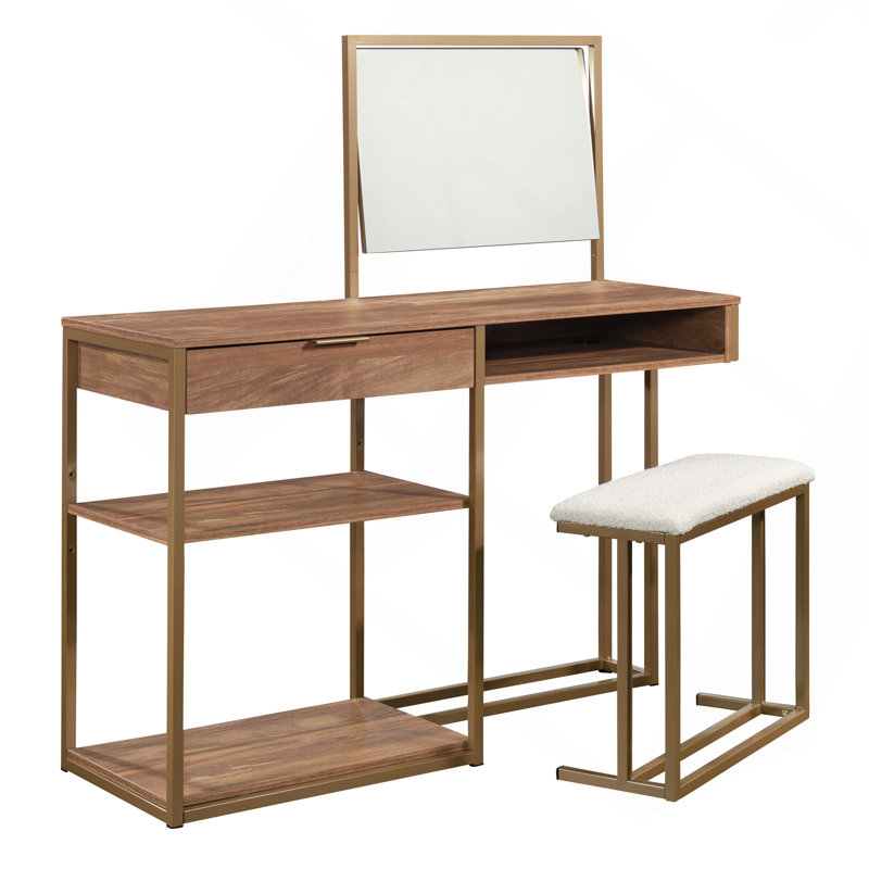 Meuble-lavabo, finition brune