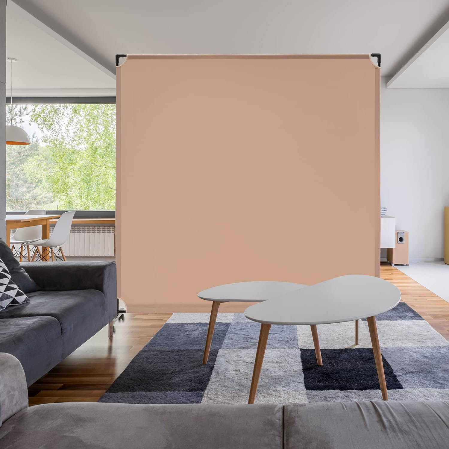 Ebern Designs 6FT Single Panel Rolling Room Divider, Partition Privacy ...