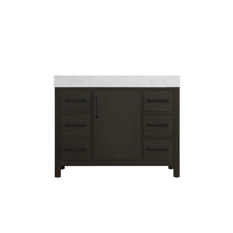 Meuble-lavabo simple 42 po_Traditional_VF60642, Brun moka