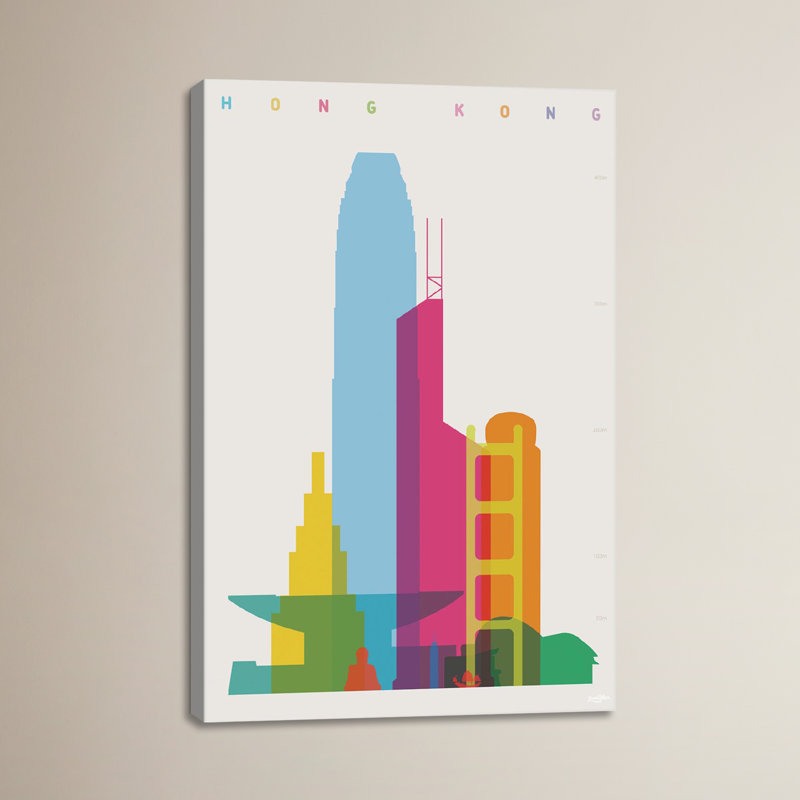 "hong kong" par yoni alter, reproduction d’art sur toile tendue, H 18 po x l 12 po x P 1,5 po