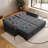 2 In 1 Multi-Functional Convertible Sleeper Sofa Bed With Side Pockets,77" Modern Velvet Pull Out Couch Bed For Apartment Office Bedroom Living Room-229256833