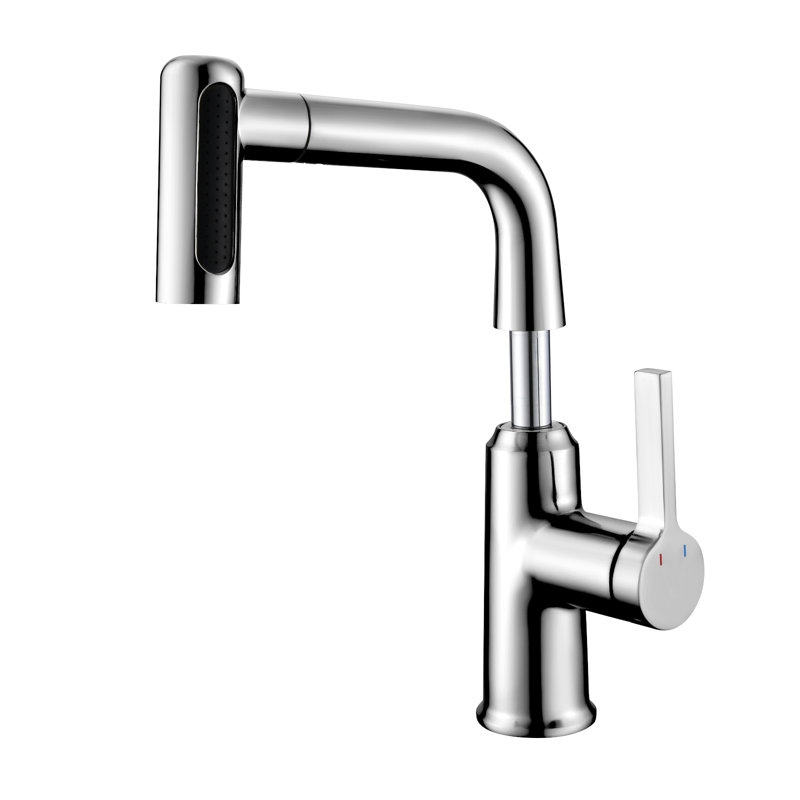 Lefton Single Hole Bathroom Faucet With 2 Water Modes, Pull-out Liftable Vanity Sink Faucet For Bathroom And Laundry Room, BF2209
