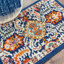 Tapis oriental ivoire / bleu / orange Verda-357459290