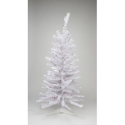 3' Pre-Lit White Medium Iridescent Pine Artificial Christmas Tree - Purple Lights -  Northlight Seasonal, M88688