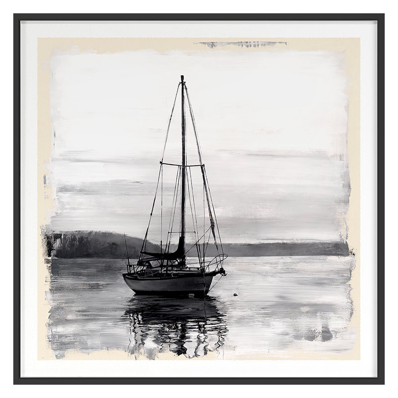 Solitutde Print by Ngo, PC, 22'' H x 22'' W, Black Single Picture Framed
