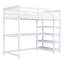 Lit mezzanine simple avec tablettes de rangement et bureau sous le lit-1016178321-1016178322