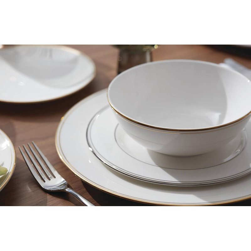 Couvert 5 pièces Lenox Federal Platinum, Miroir poli