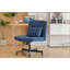 Chaise de bureau Criss Cross sans accoudoirs avec roulettes - polyvalente pour le bureau personnel, la méditation et le maquillage-1682090679