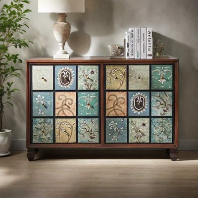Multi-function painted drawer sideboard