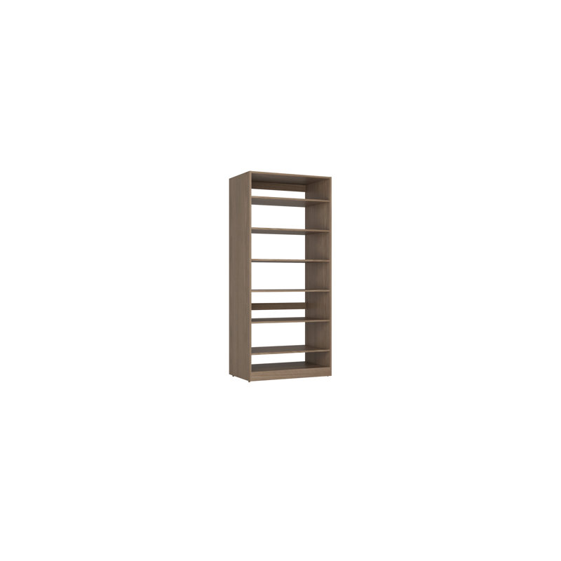 Ensembles de rangement pour garde-robe 36/36 po, H 84 po x l 72 po x P 24 po, Brun