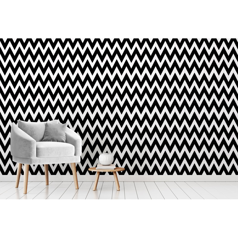 Panneau de papier peint adhésif Caliopa Zig Zag, L 4 po x l 24 po