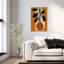 "Bold Leaf Silhouette", plante géométrique contemporaine abstraite, impression d'art mural-129706710