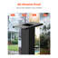 Mailbox Post In-Ground Steel Mailbox Post Kit with Plate 43x4x4 in Black