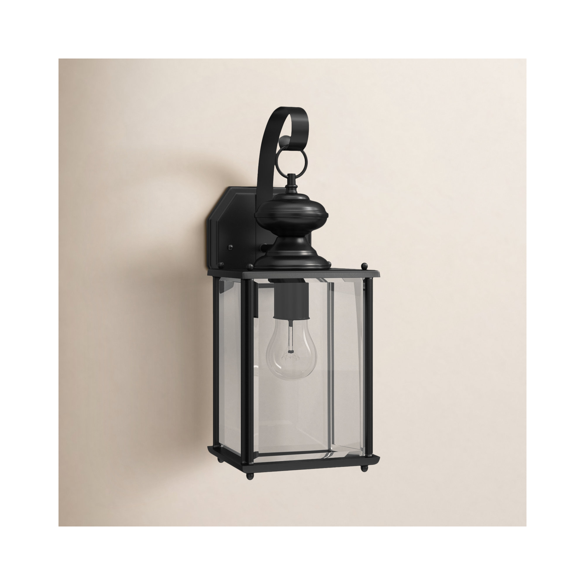 Tiernan Single Light Outdoor Wall Light, Black