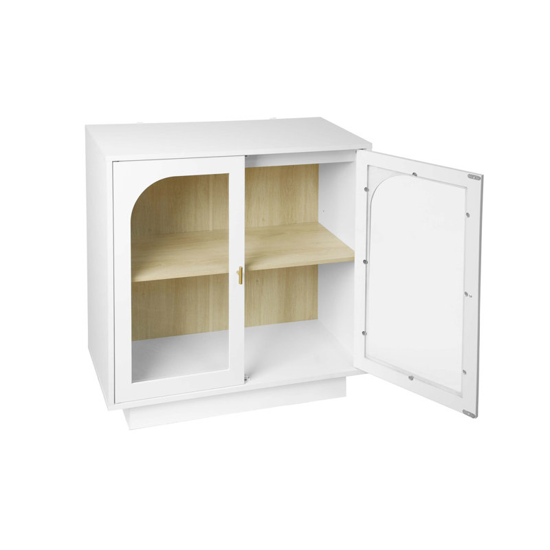 Armoire de rangement avec porte en acrylique, tablette réglable, moderne