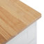  Îlot de cuisine cannelé avec armoire à poubelle, prise de courant, support de rangement, chariot roulant avec supports latéraux ouverts, bleu gris-450736566