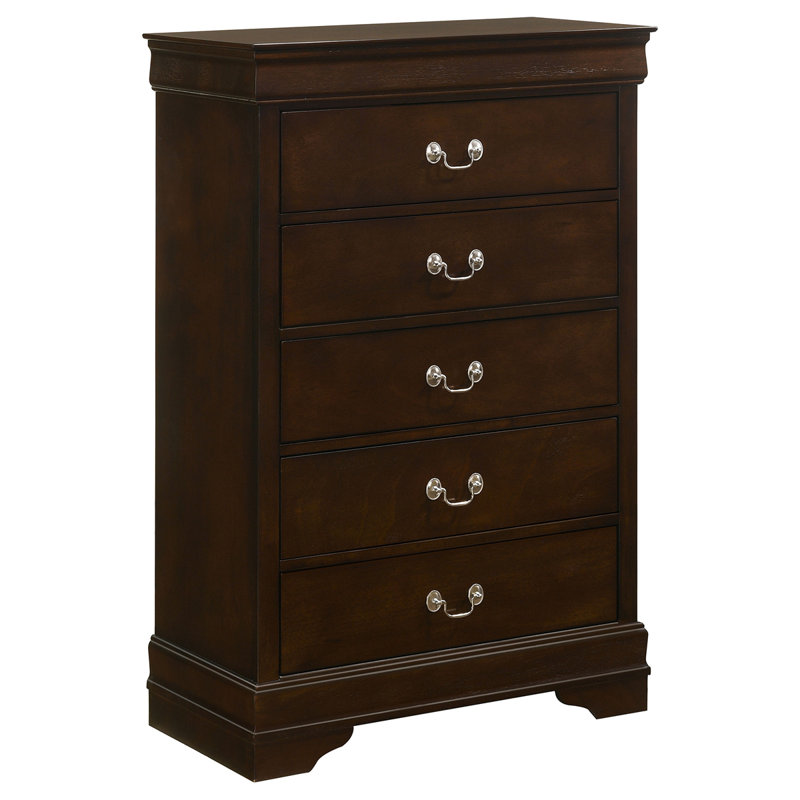Janson 5-Drawer Bedroom Chest, Cappuccino
