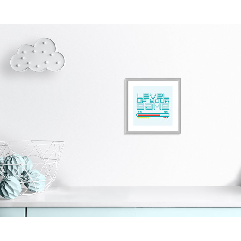 Niveau supérieur, art encadré, H 17 po x l 17 po x P 1,19 po, Encadré de boîte argent