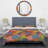 Multicolor Box Patchwork Polyester Patchwork Duvet Cover-1750051545