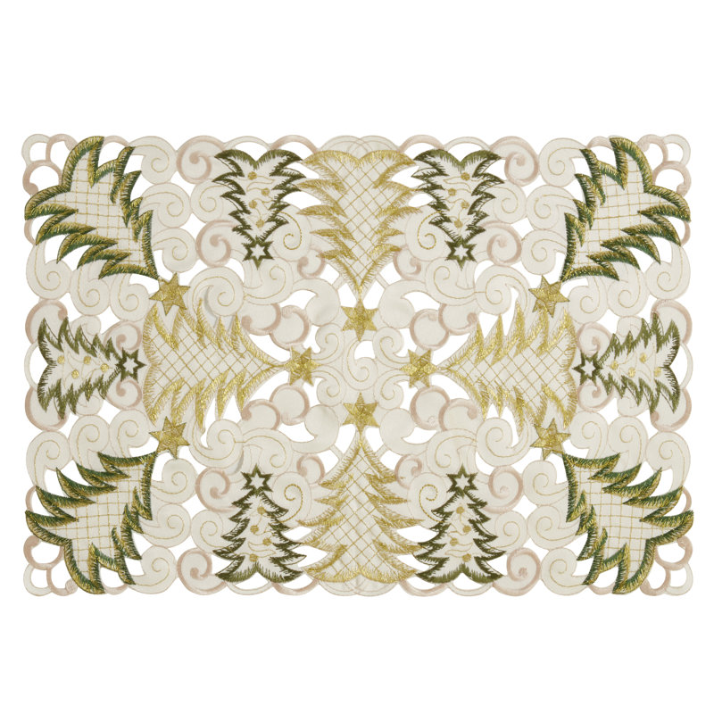 Récapitulatif 20" christmas tree nappe Rameriz, Blanc