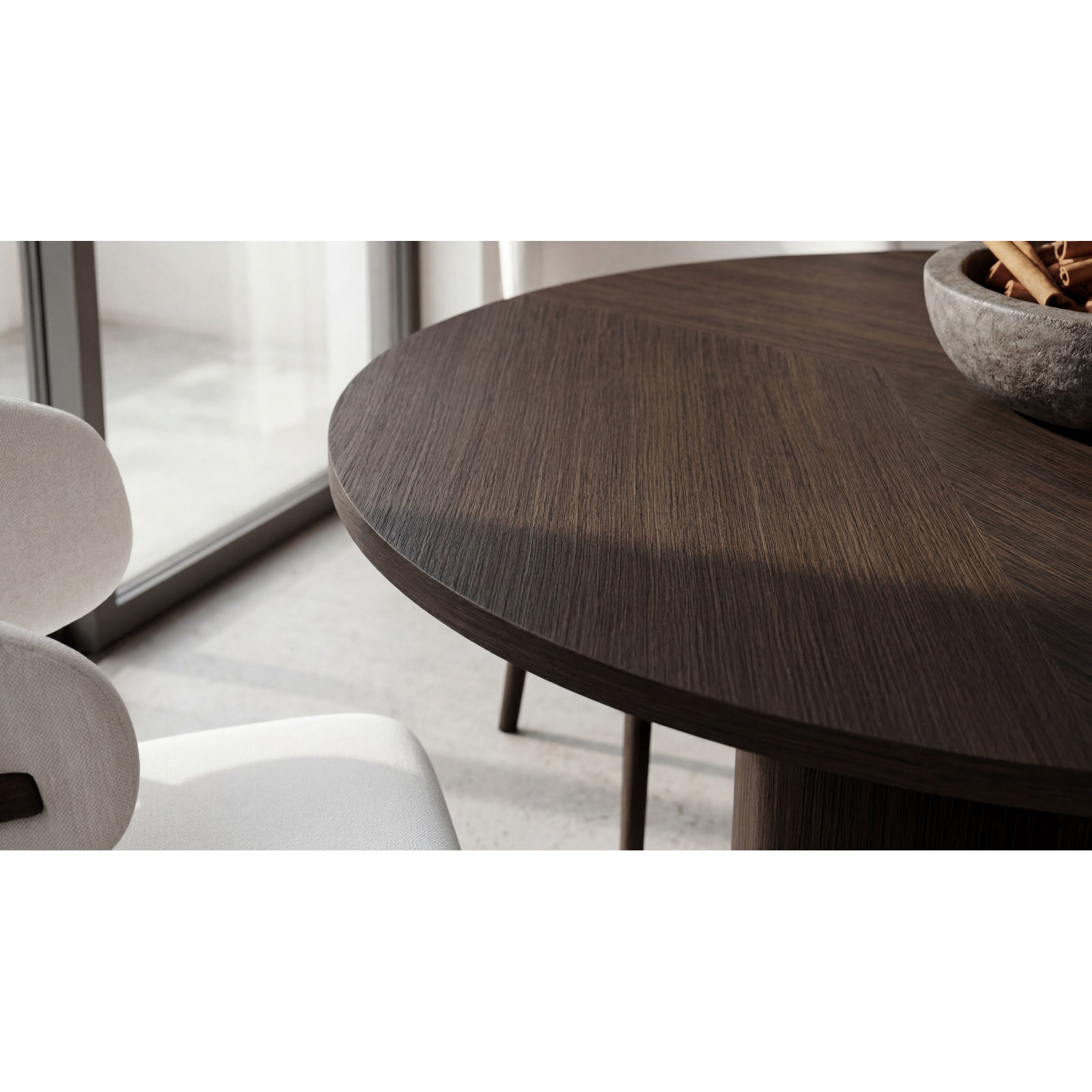 Veroniza Dining Table, 30" H x 45.28" L x 45.28" W, Brown