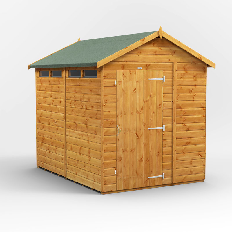 Powersheds 8 x 6ft Timber Tongue & Groove Security Apex Garden Shed