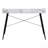 Computer Desk, Home Office, Laptop, Storage Shelves, 48"L, Work, White Marble Look Laminate, Black Metal, Contemporary, Modern-1052875612