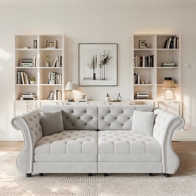 Canapé-lit surdimensionné de 83,8 po Chesterfield