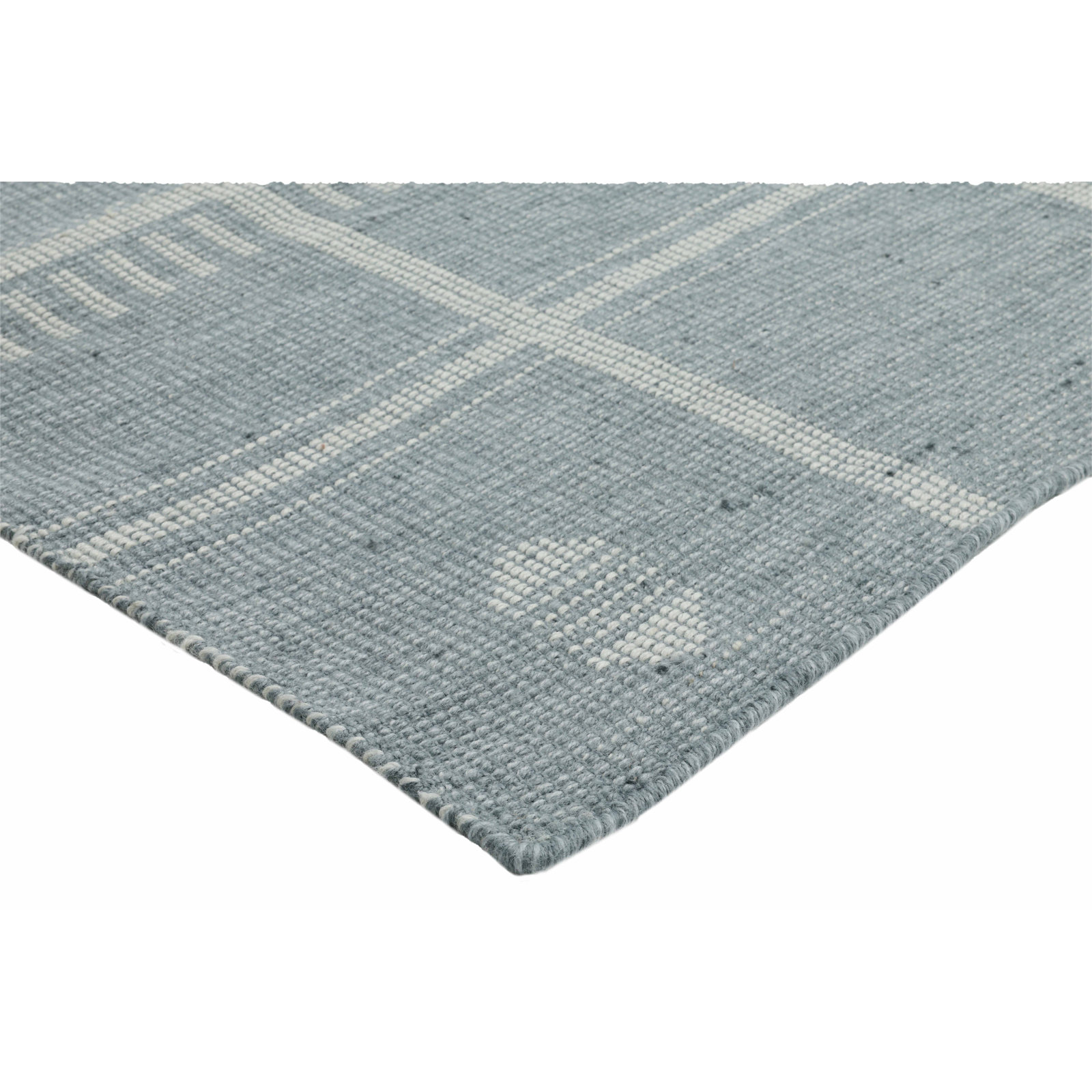Flatweave Geometric Outdoor Rug, Rectangle 7'6" x 9'6", Blue