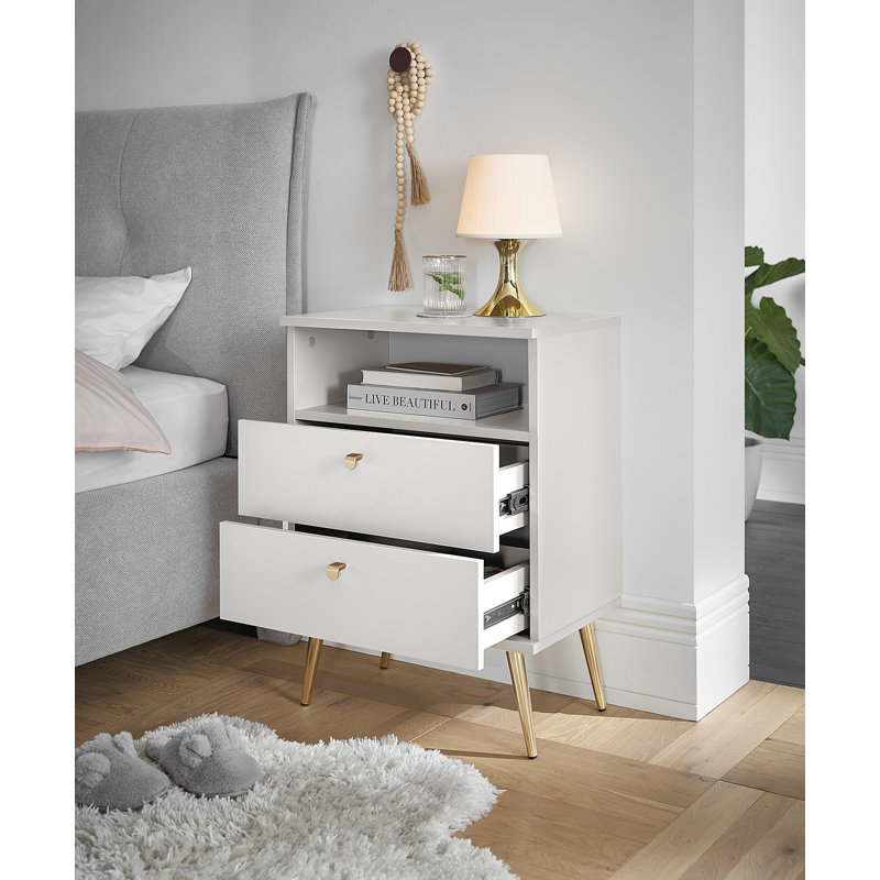 Bedside Table, white