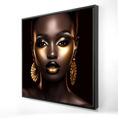 Piercing regard - Toile encadrée jaune pour le décor de la chambre à coucher