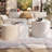 Modern Cylinder Shape Leather Coffee Table with Slate Top for Contemporary Living Room Furniture