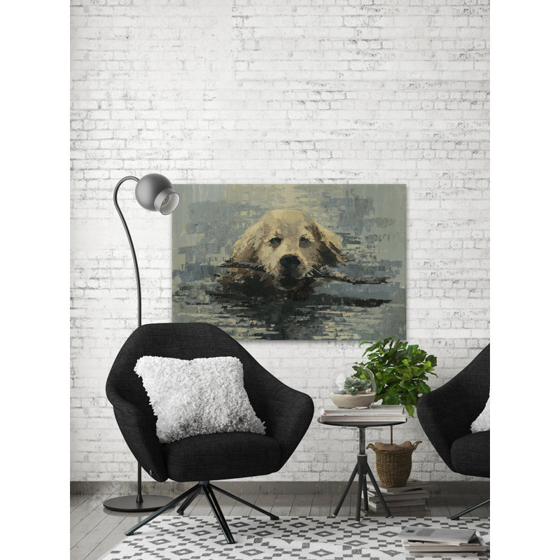 Obedient Dog - Wrapped Canvas Print, 20 cm H x 30 cm W