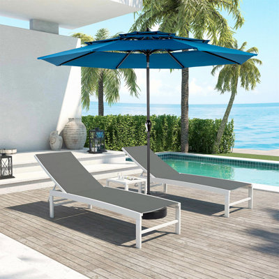 Parasol polyvalent en aluminium à inclinaison automatique pour les loisirs de plein air, améliorant l'expérience du patio (sans base)