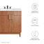 Modway Miles 36'' Free Standing Single Bathroom Vanity with Ceramic Top-92590988-92590990