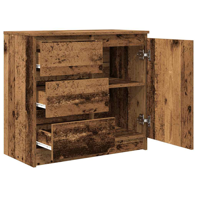 Sideboard With Drawer 71X35x65 Cm Engineered Wood, Old Wood